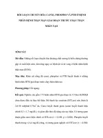 Rối loạn chuyển hóa Canxi, Phospho và PTH ở bệnh nhân bệnh thận mạn giai đoạn trước chạy thận nhân tạo