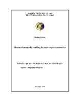 Research on node ranking in peer-to-peer networks