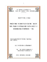 Phát triển cho vay tài trợ xuất nhập khẩu có bảo hiểm tỷ giá tại Eximbank - Chi nhánh Bình Dương