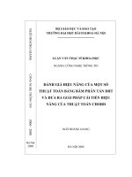 Luận văn thạc sĩ Hiệu năng Thuật toán Giải pháp Cải tiến