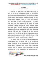 Một số giải pháp thúc đẩy hoạt động tiêu thụ sản phẩm bia hơi.doc