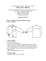 Đề thi thực hành may thiết kế thời trang 04