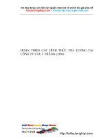 Hoàn thiện các hình thức trả lương tại công ty cầu I Thăng Long