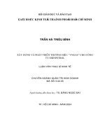 xây dựng và phát triển thương hiệu vngas cho công ty shinpetrol