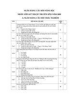 Câu hỏi nâng bậc: Nhân viên kỹ thuật truyền dẫn