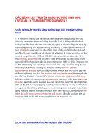 CÁC BỆNH LÂY TRUYỀN BẰNG ĐƯỜNG SINH DỤC