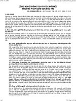 Công nghệ thông tin và việc đổi mới phương pháp giáo dục đào tạo