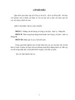 Báo cáo thực tập tại Công ty Du lịch - Dịch vụ Hồng Hà