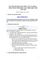 Tài liệu hướng dẫn truy cập và khai thác phần mềm đào tạo theo học chế tín chỉ