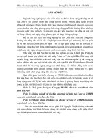 Báo cáo tổng hợp về những vấn đề về tổ chức công tác kế toán tại Công ty TNHH nhà nước một thành viên rượu hà nội