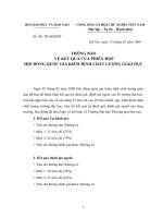 Thông báo về kết quả của phiên họp hội đồng quốc gia kiểm định chất lượng giáo dục