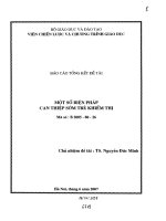 Một số biện pháp can thiệp sớm trẻ khiếm thị