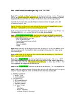 Qui trình tiến hành eProject kỳ II ACCP 2007