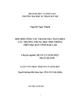 Đổi mới công tác thanh tra tòan diện các trường trung học phổ thông