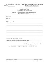 Phiếu yêu cầu trang bị, thay thế, sửa chữa