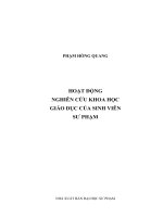 Hoạt động nghiên cứu khoa học giáo dục của sinh viên sư phạm