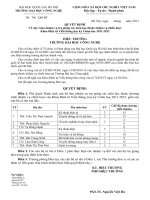 QUyết định Về việc Giao nhiệm vụ trợ giảng các môn học thuộc nhiệm vụ chiến lược Khoa điện tử viễn thông học kì I năm học 2011-2012