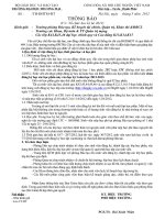 Thông báo tổ chức học kỳ hè 2012