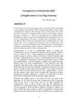 Khảo sát kỹ năng giao tiếp của sinh viên năm cuối khoa Ngoại ngữ - Trường ĐH Lạc Hồng