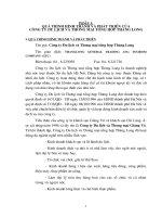 Báo cáo tổng hợp về quá trình hình thành và phát triển của Công ty du lịch và thương mại tổng hợp thăng long thực trạng và giải pháp nhằm nâng cao sức cạnh tranh sản phẩm nông sản của Việt Nam vào thị trường mỹ