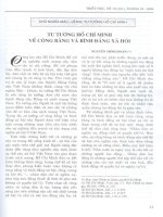 Tư tưởng Hồ Chí Minh về công bằng và bình đẳng xã hội