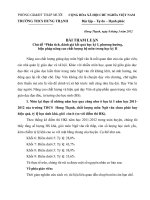 Đánh giá kết quả học kỳ I, phương hướng nâng cao chất lượng bộ môn học kỳ II