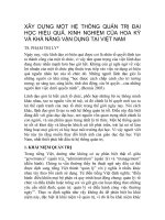 Xây dựng 1 hệ thống quản trị đại học hiệu quả