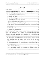 Vận dụng thủ tục phân tích các gđ của quá trình kiểm toán báo cáo tài chính do Công ty TNHH Kiểm toán và Tư vấn Tài chính ACAGroup thực hiện