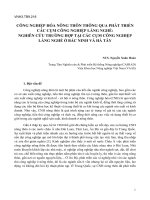 Công nghiệp hóa nông thôn thông qua phát triển các cụm công nghiệp làng nghề Nghiên cứu trường hợp tại các cụm công nghiệp làng nghề ở Bắc Ninh và Hà Tây