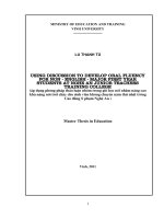 Using discussion to develop oral fluency for non english major first year student at nge an junior teachers training college 