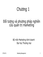 Đối tượng và phương pháp nghiên cứu quản trị marketing