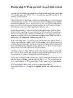 Tài liệu Phương pháp 3T trong quá trình ra quyết định cá nhân ppt