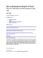 Tài liệu How to Demonstrate Respect at Work pdf