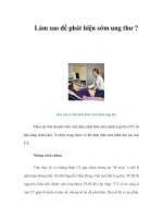 Tài liệu Làm sao để phát hiện sớm ung thư ? pptx