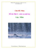 Tài liệu Chủ Đề: Mưa - Đề tài: Bật ô – ném xa một tay - Lớp : Mầm pdf