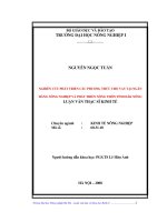 Nghiên cứu phát triển và phương thức cho vay tại ngân hàng nông nghiệp và phát triển nông thôn tỉnh đăk NÔNG 