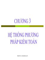 HỆ THỐNG PHƯƠNG PHÁP KIỂM TOÁN