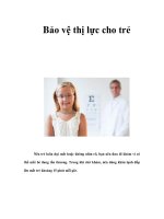 Tài liệu Bảo vệ thị lực cho trẻ pptx