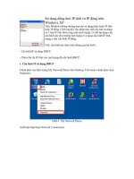 Tài liệu Sử dụng đồng thời IP tĩnh và IP động trên Windows XP pdf