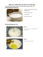 Tài liệu Hôm nay mình nấu cơm dừa của Thái nhé! docx