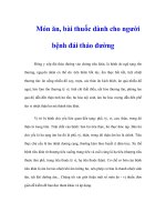 Tài liệu Món ăn, bài thuốc dành cho người bệnh đái tháo đường pdf