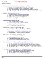 Bài giảng NGÂN HÀNG TRẮC NGHIỆM AV 12