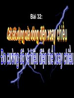 Bài soạn Các tác dụng của dòng điện xoay chiều