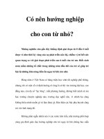 Tài liệu Có nên hướng nghiệp cho con từ nhỏ? ppt