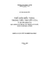 Thế giới biểu tượng trong tiểu thuyết của y  kawabata qua khảo sát bộ ba tác phẩm xứ tuyết, ngàn cánh hạc, cố đô 
