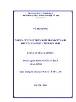 Nghiên cứu phát triển nghề trồng cây cảnh ở huyện nam trực, tỉnh nam định 