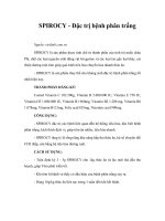 Tài liệu SPIROCY - Đặc trị bệnh phân trắng docx