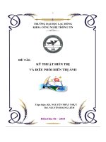 Đề tài kỹ THUẬT HIỂN THỊ và điều PHỐI HIỂN THỊ ẢNH 