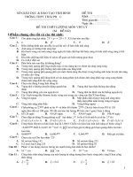 Đề thi chất lượng môn Vật lý D10