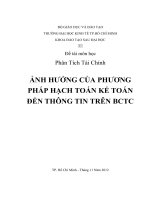 Ảnh hưởng của phương pháp hạch toán kế toán đến thông tin trên báo cáo tài chính 
